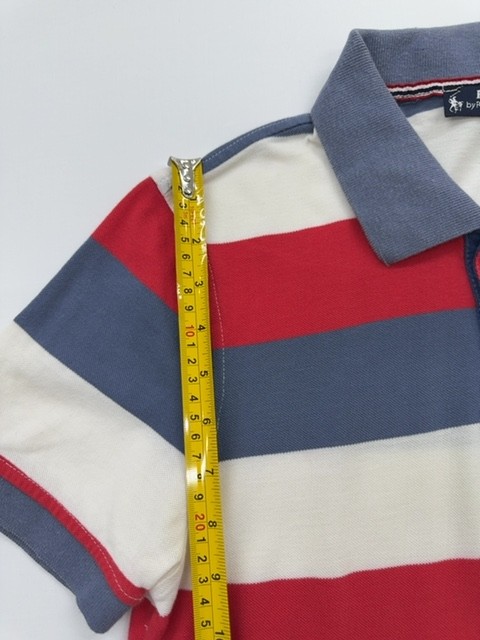 Polo Ralph Lauren Men’s Striped Red/White/Blue Polo Shirt Size S Excellent