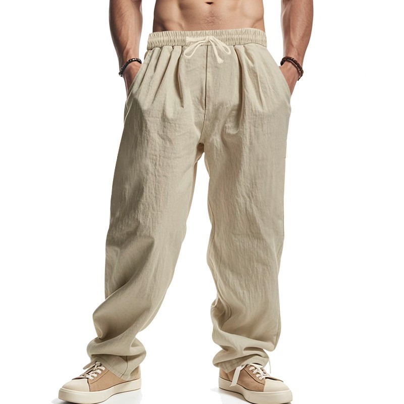 Summer Thin Solid Color Loose Casual Long Pants