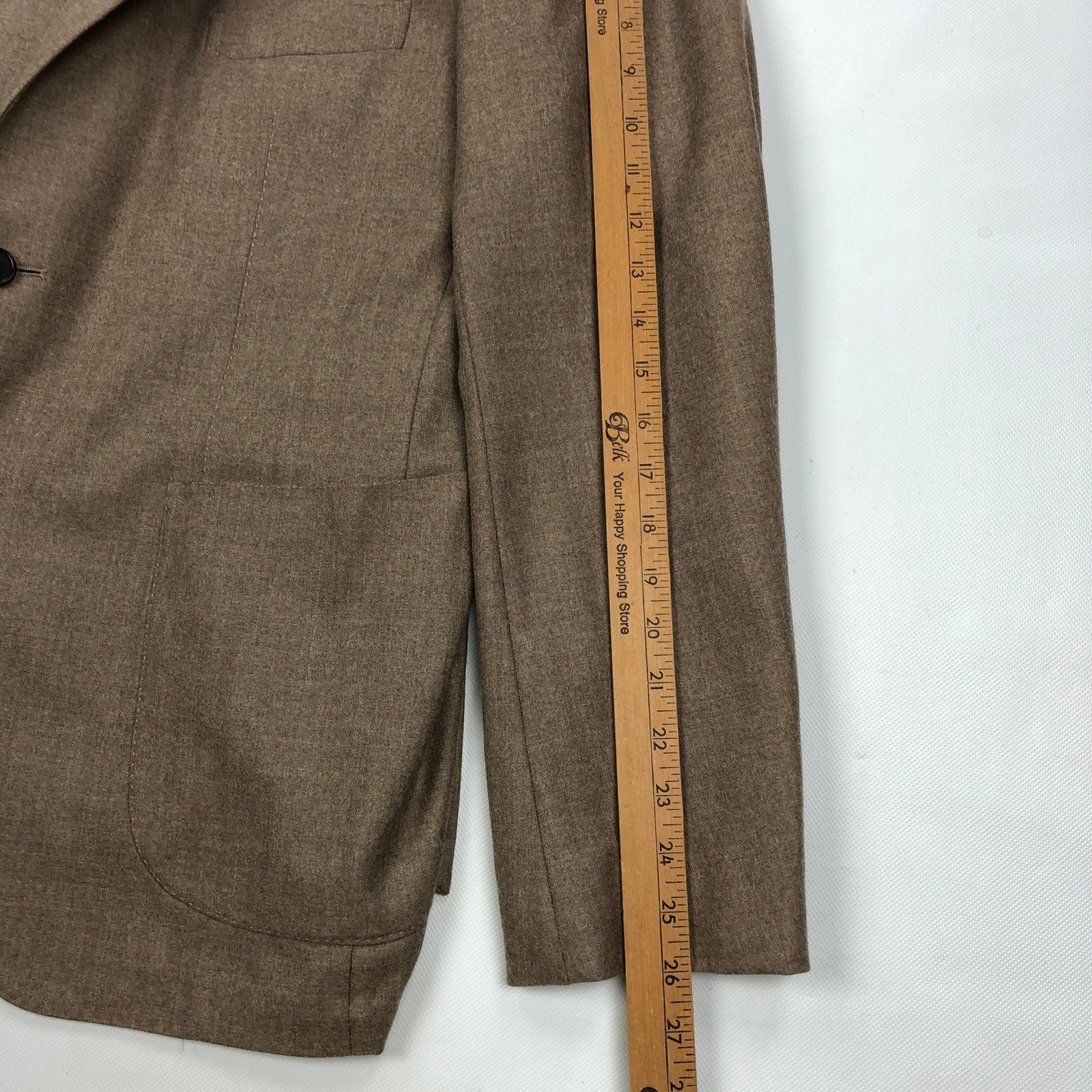 Pini Parma Loro Piana Pecora Nera Wool Blazer Taupe Italy Sz 48 US Unstructured