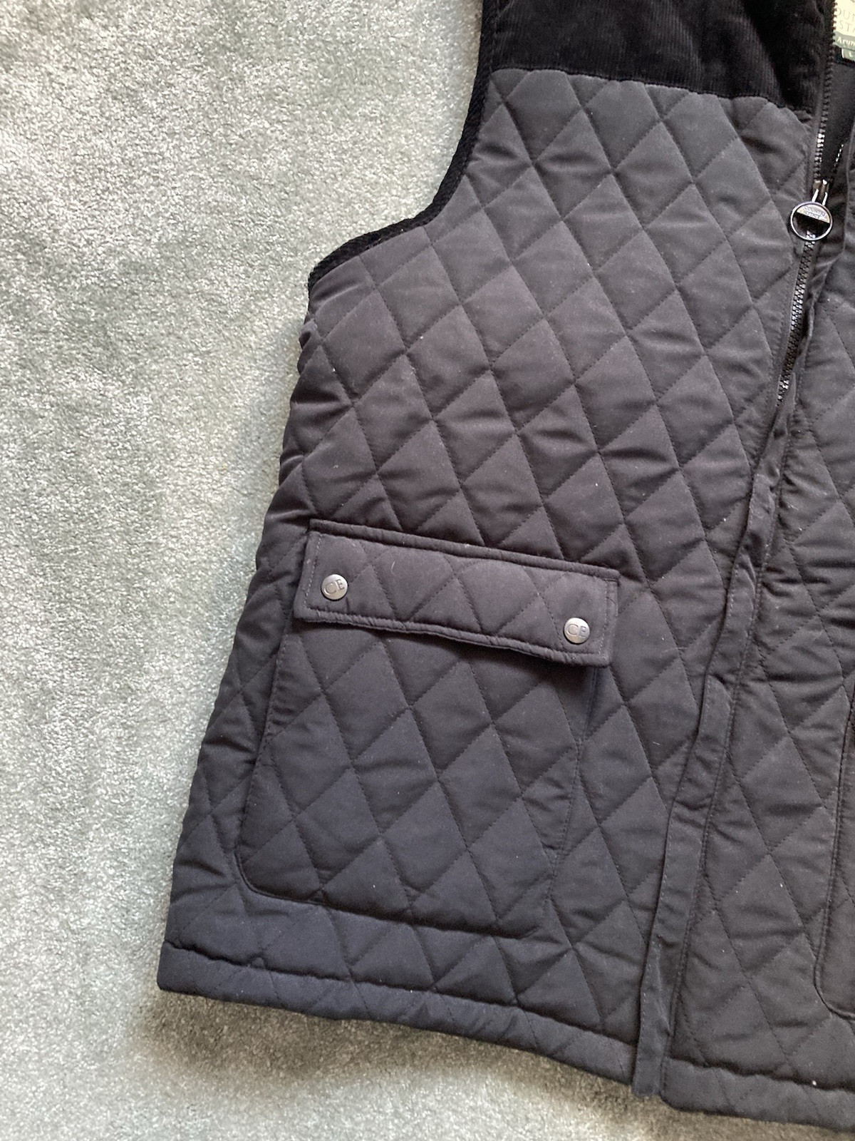 Country Estate Mens Large Size Black Full Zip Puffer Bodywarmer with Logos NEW