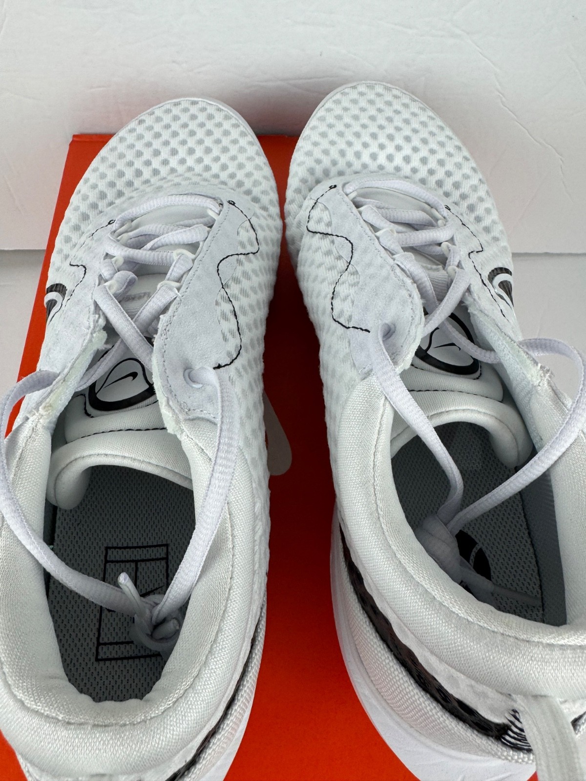 Nike Zoom Court Zoom Pro Hardcourt Tennis Shoes-White/Black-DH0618-100- Men’s Sz