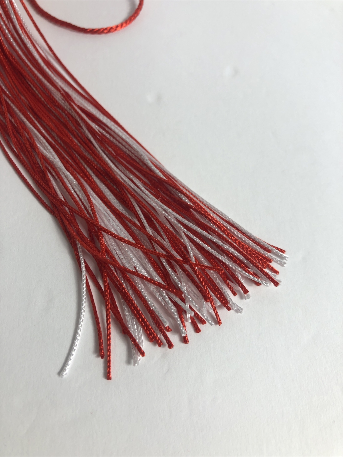 Red/White 2 Color Graduation Tassel With Gold Date Drop 2023 Indiana University