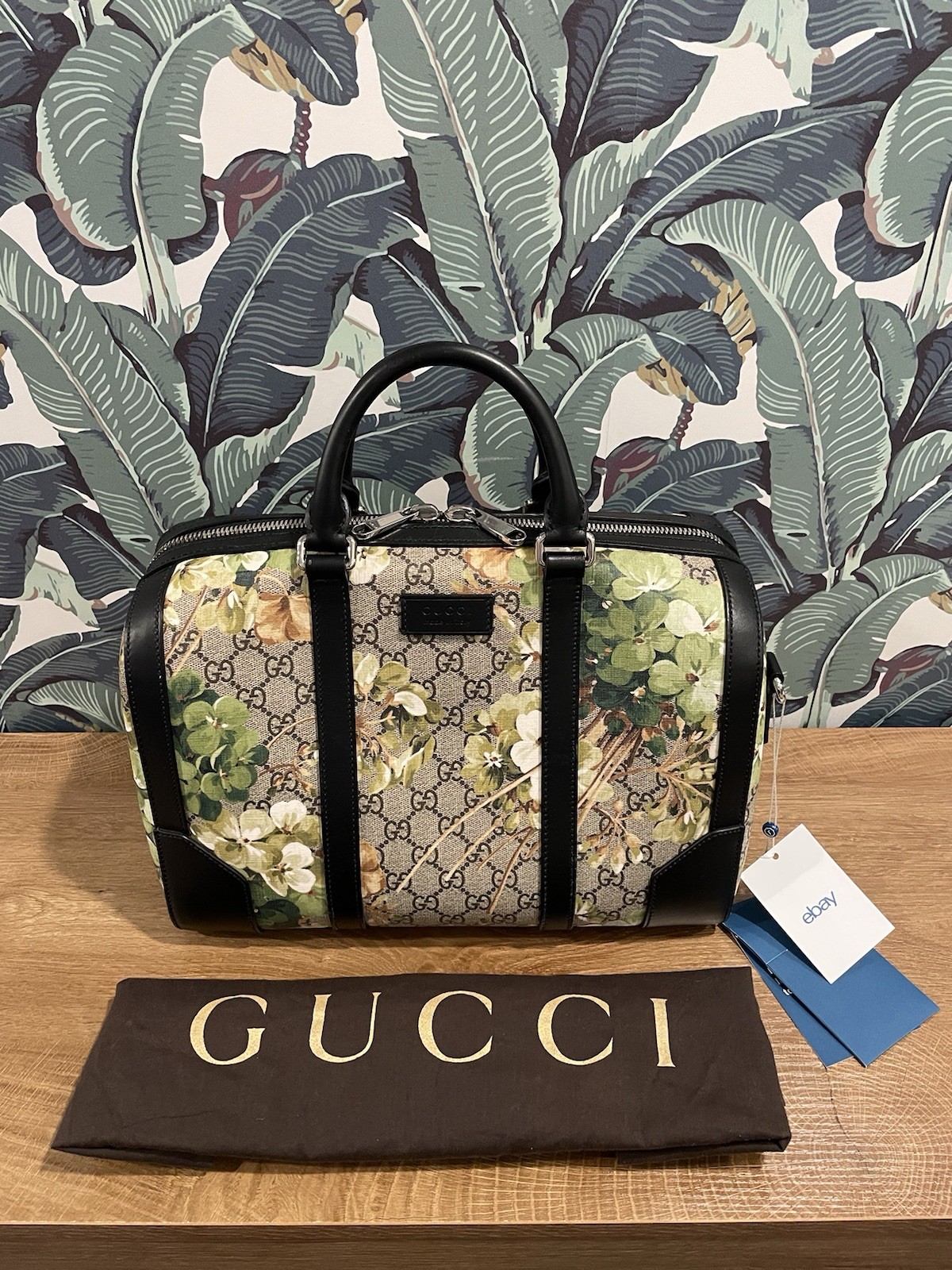 Gucci GG Blooms Duffle Bag Green