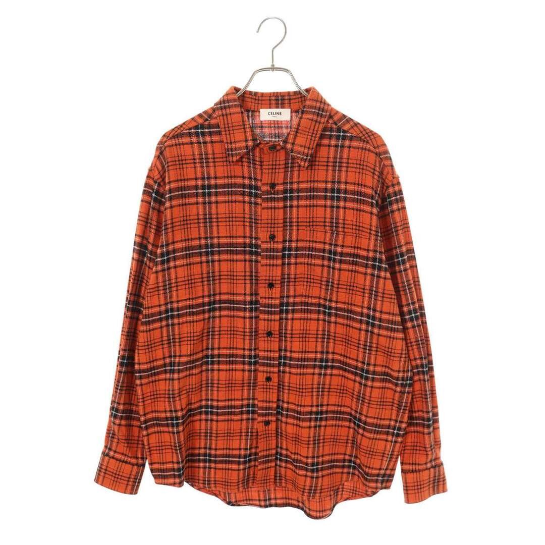 Celine 2C486554T Check Long Sleeve Shirt Men’s 37 Used 4e43c8201f589c59b4d506196