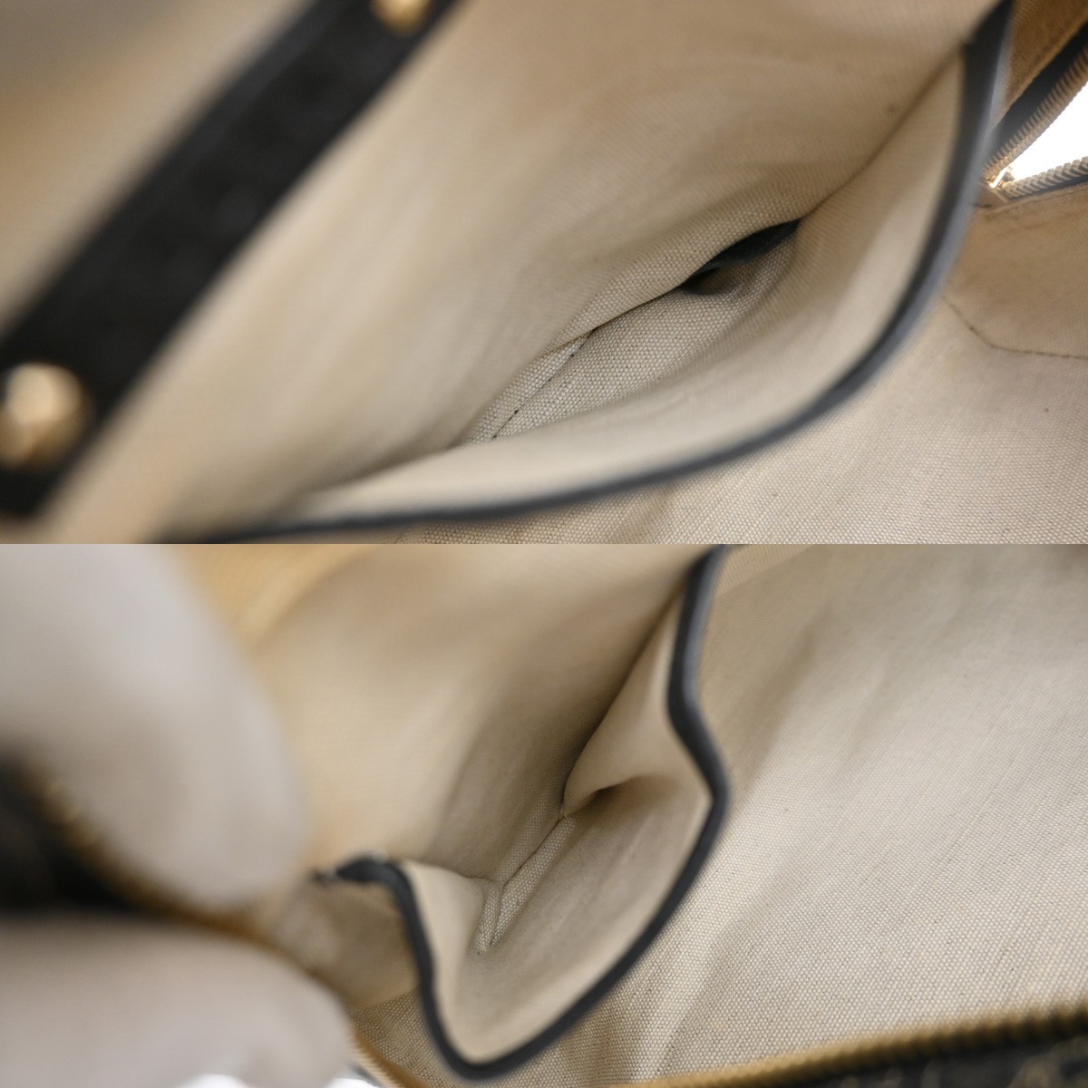 CELINE Logo Sulky Horse Carriage Shoulder Hand Bag PVC Leather Black 62KD323