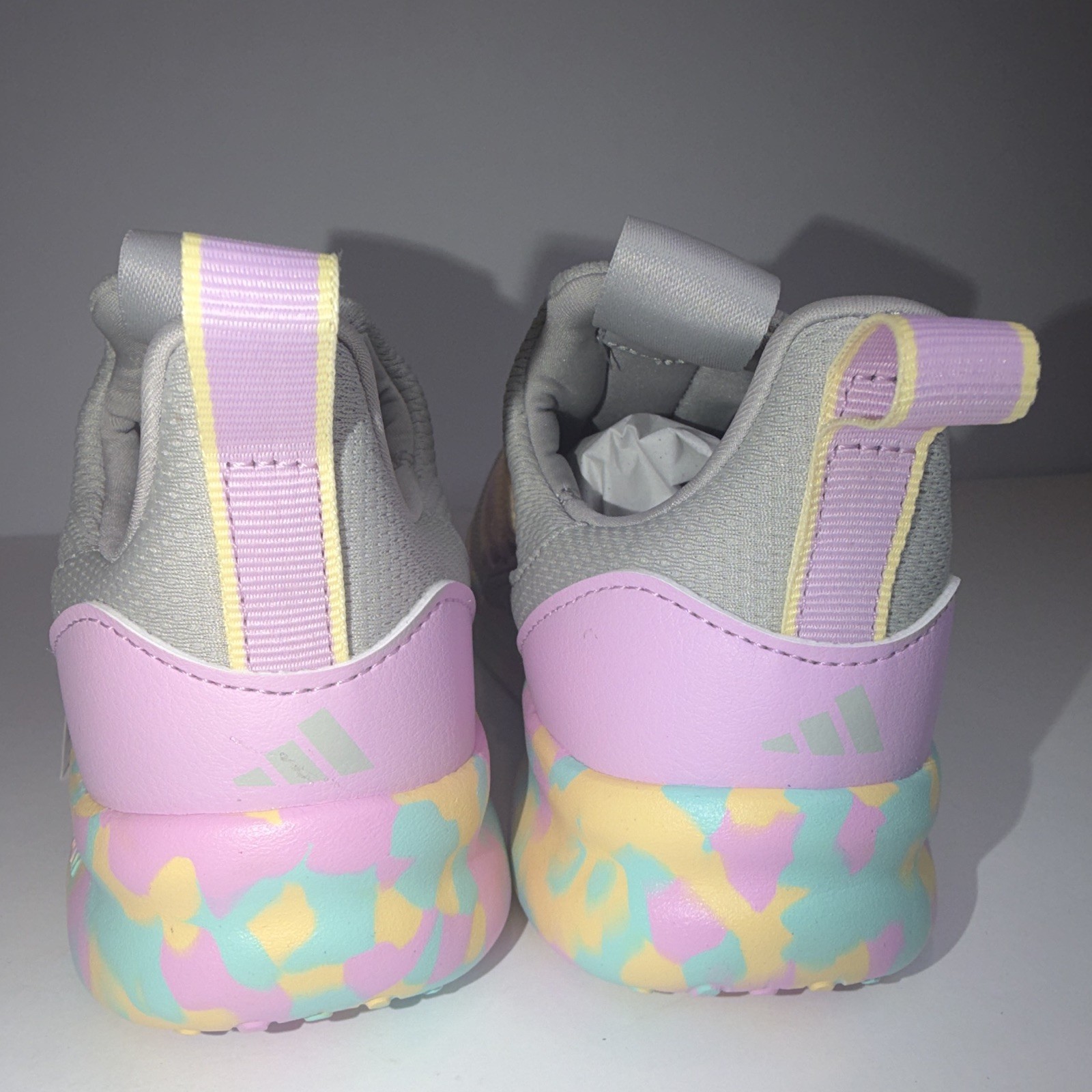adidas Lite Racer Adapt 7.0 K Slip On Gray/Purple/Multicolor Kids 4.5 KI9256