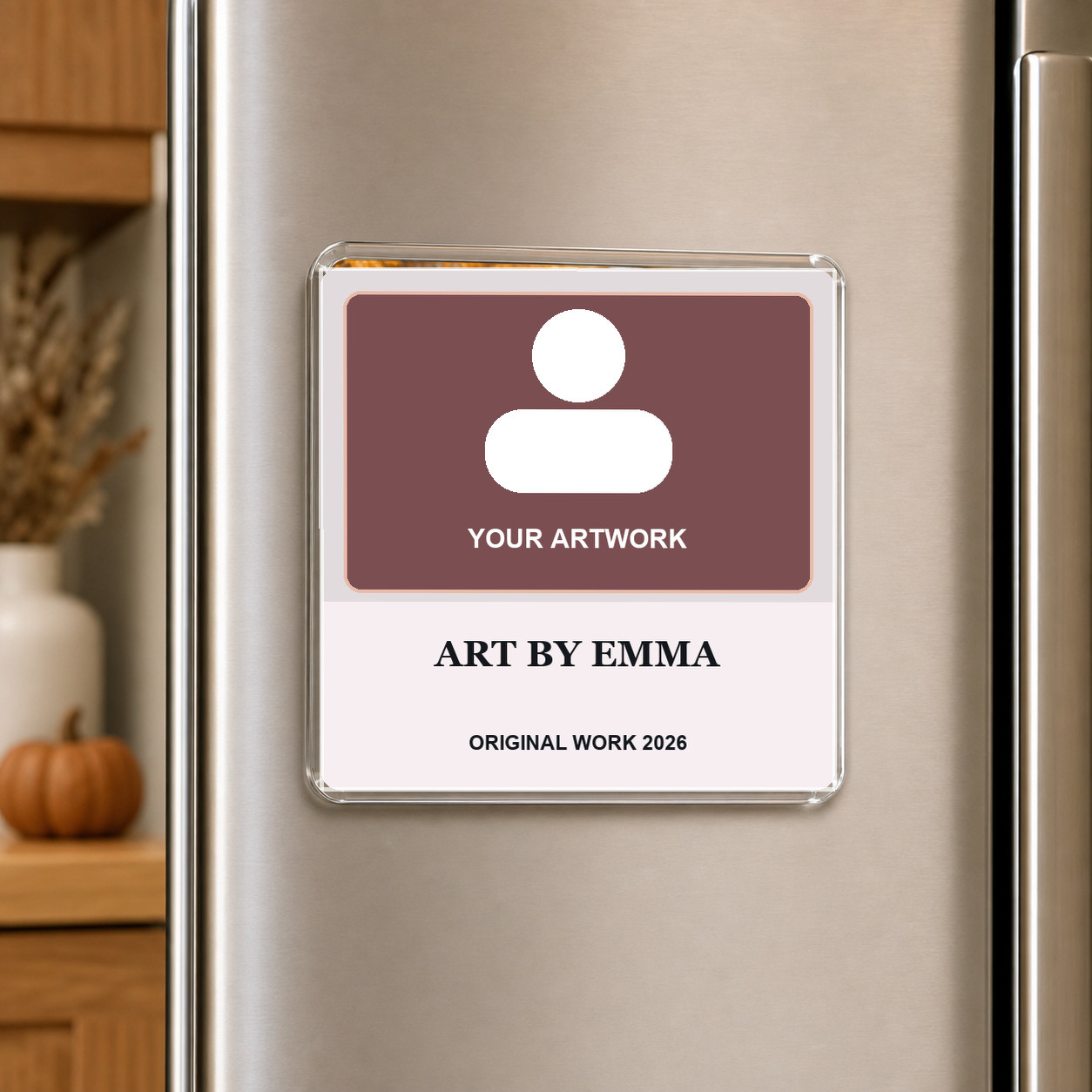 Photo Magnet Personalized Artist Custom Name Signature Art
