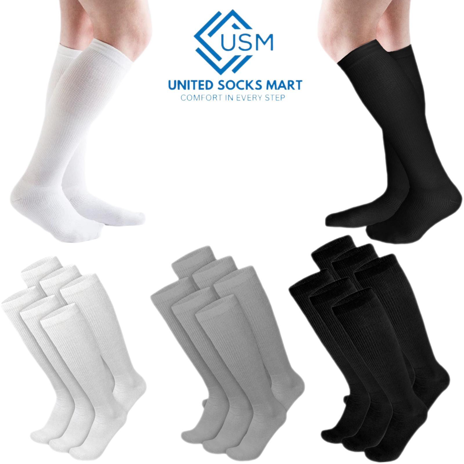 Diabetic Over The Calf Socks Wholesale Bulk Lot Men Knee High Socks 10-13 13-16