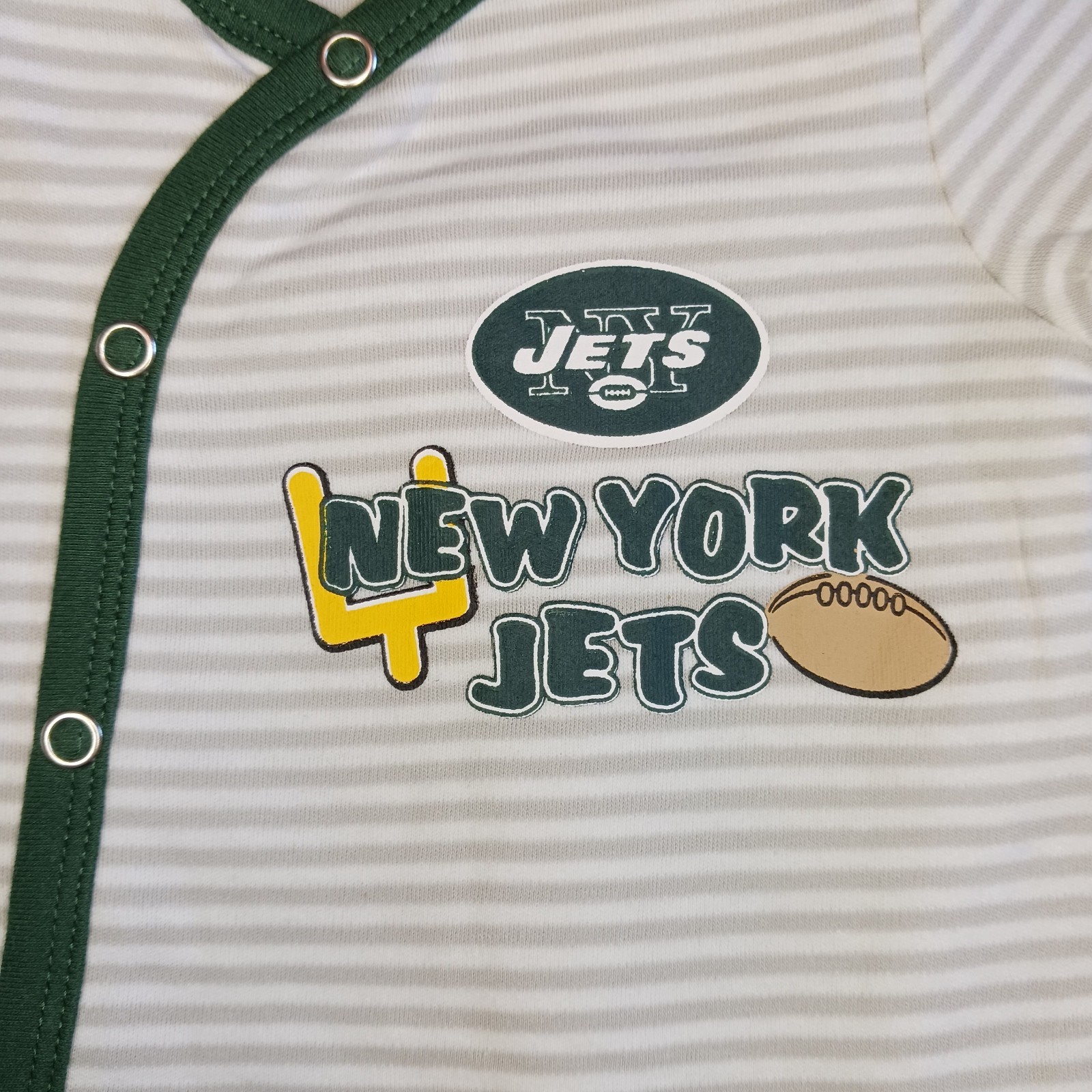 New York Jets Newborn 0/3M Sleeper NFL Baby Long Sleeve 2 Piece Set 0-3 Month