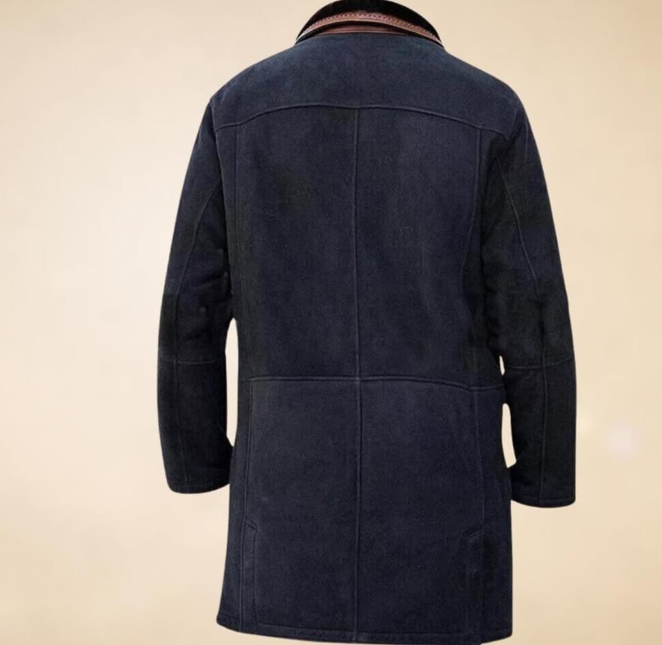 Men’s Genuine Suede Leather Western Trench Coat: Walt Longmire Cowboy Style