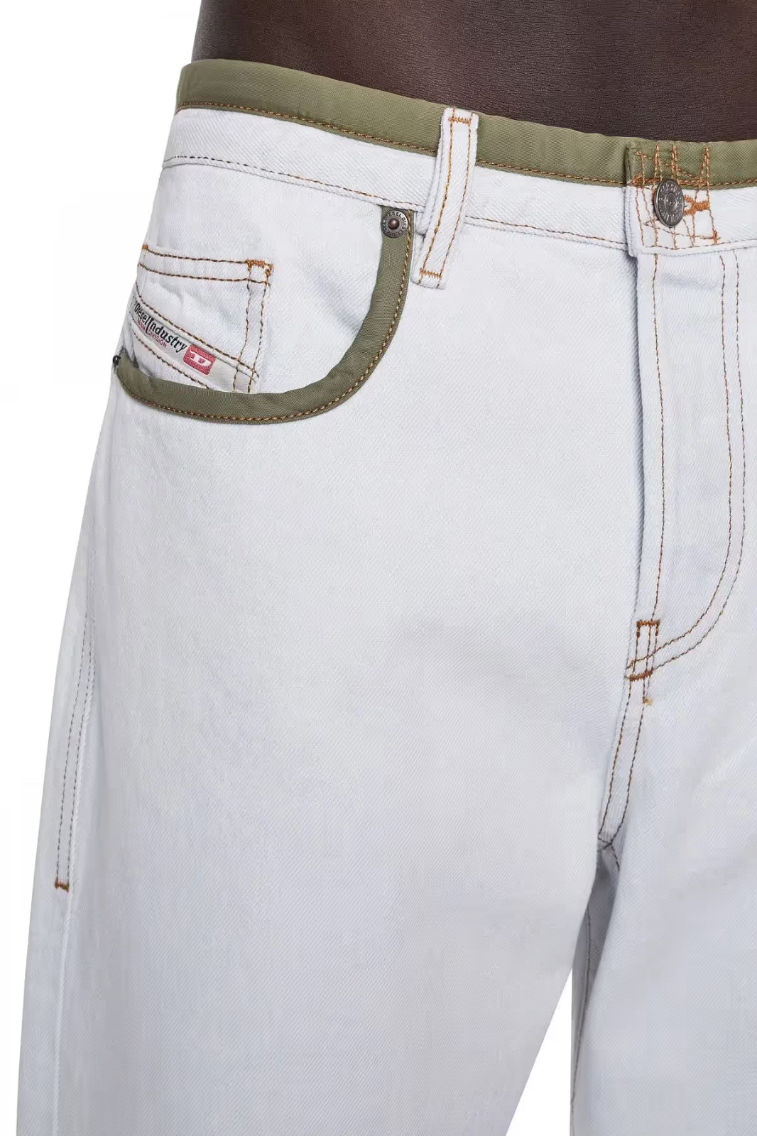 Diesel Jeans Mens 29×30 D-Viker White Straight Leg Button Fly Y2K Denim Rare