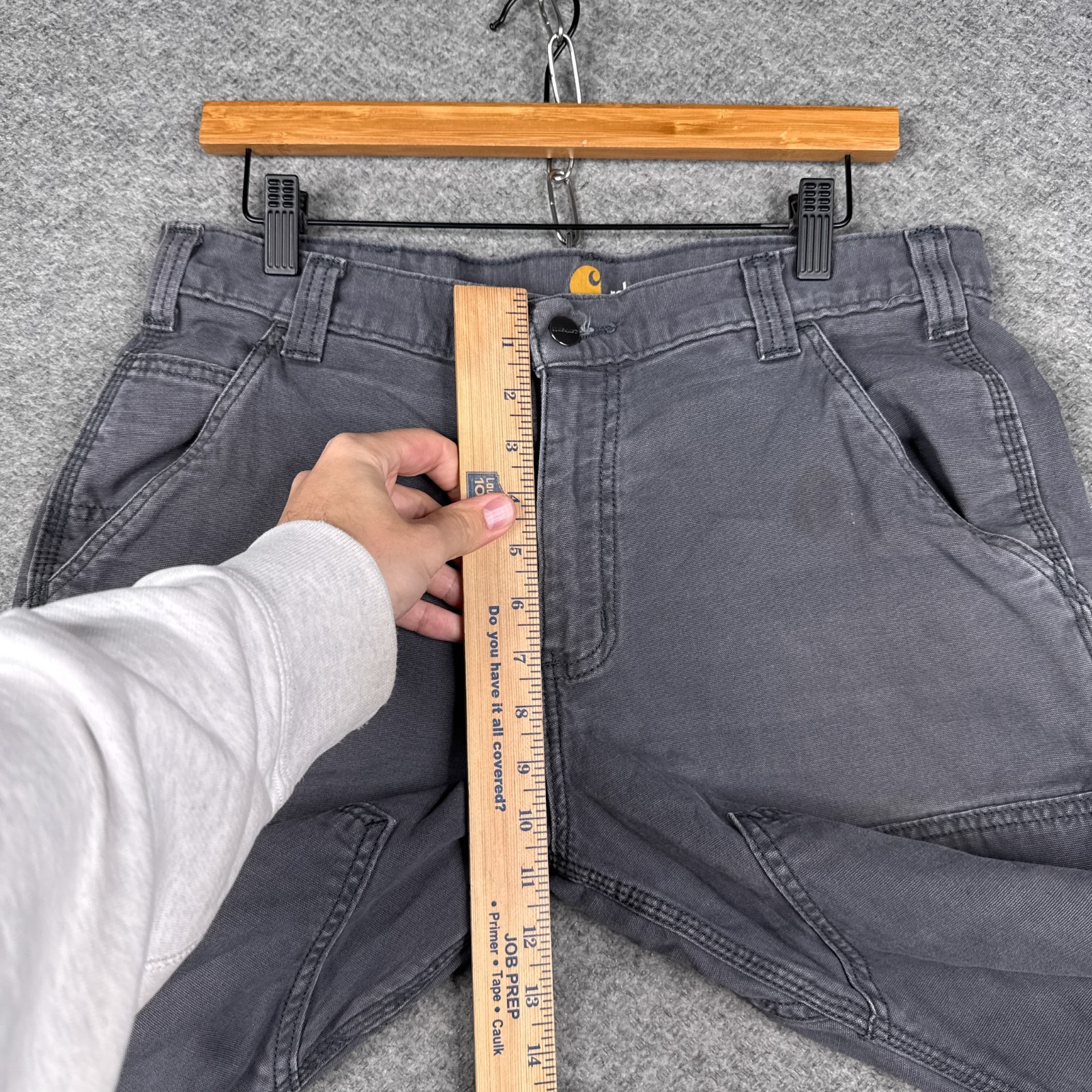 Vintage Carhartt Pants Mens 32×30 Grey Double Knee Work Canvas 102802-029