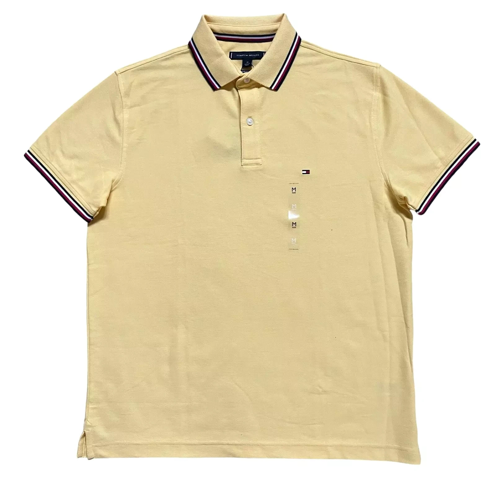 Tommy Hilfiger Men’s Quick Dry Wicking UV Protection Stripe Tipping Polo Shirt