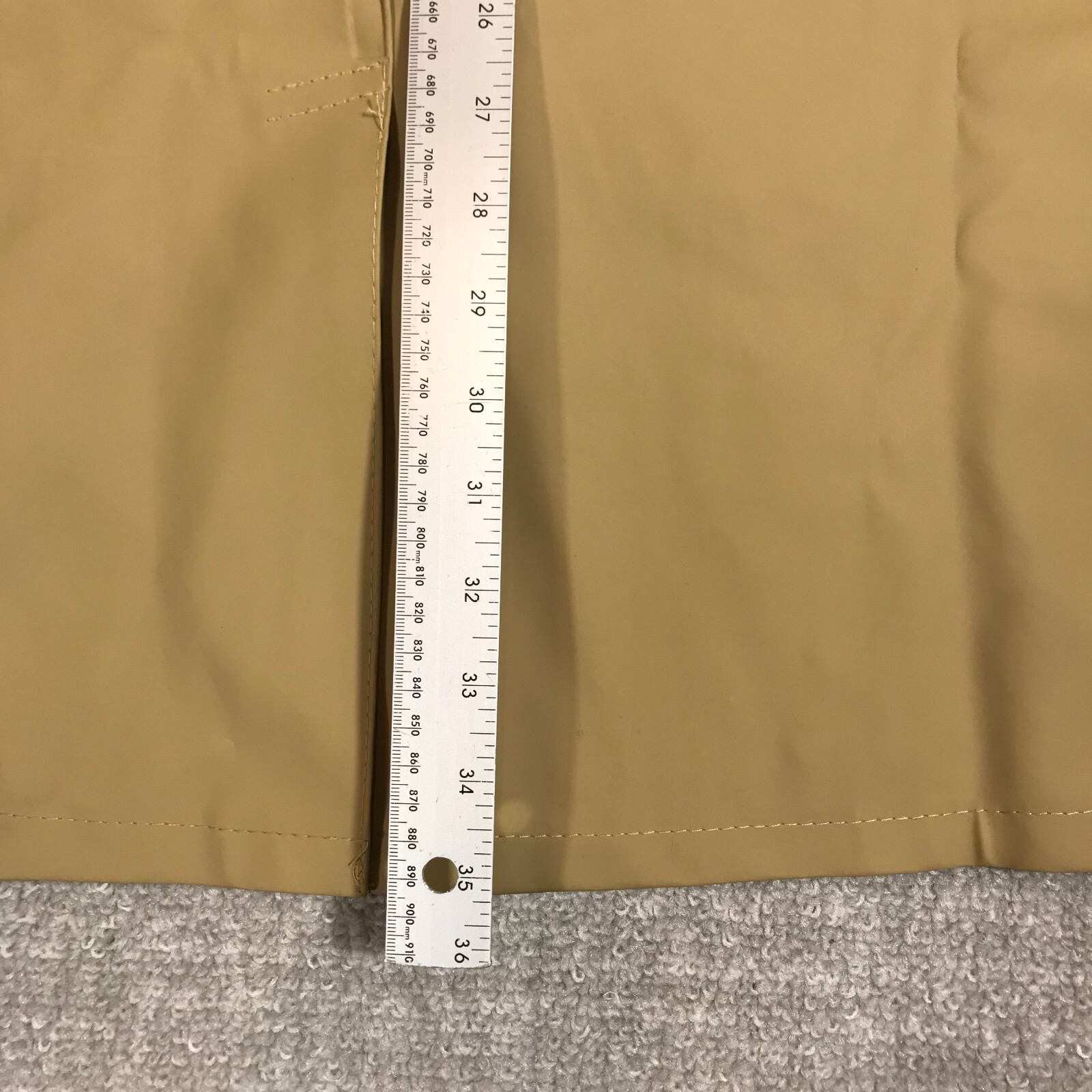 Stutterheim Stockholm Jacket Mens Extra Small Raincoat Bomber Mosebacke Snap Tan
