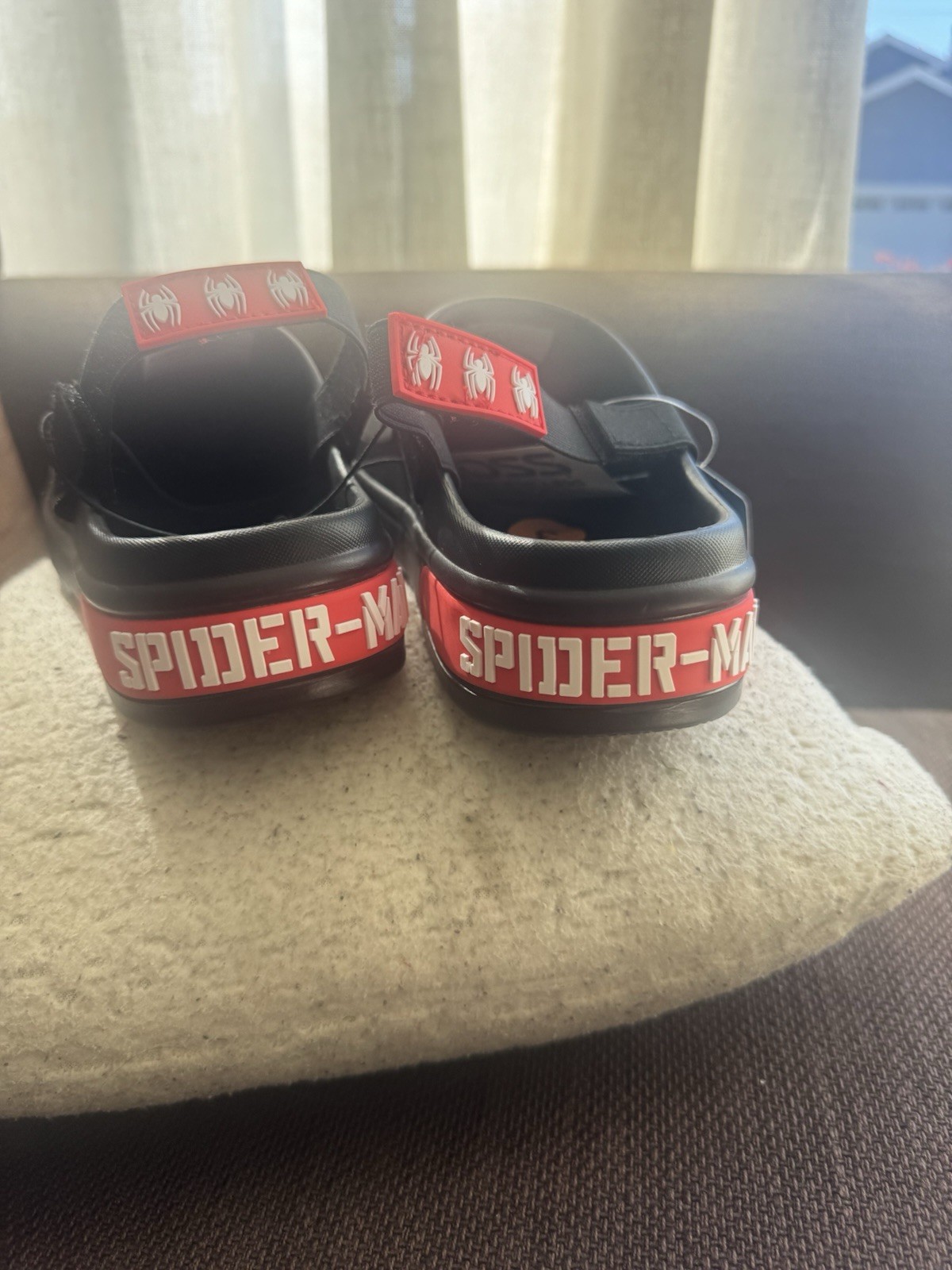 Ground Up Spider-Man Boys Clog Sandals, Slip-On Heel Strap, Black/Red/Blue 3