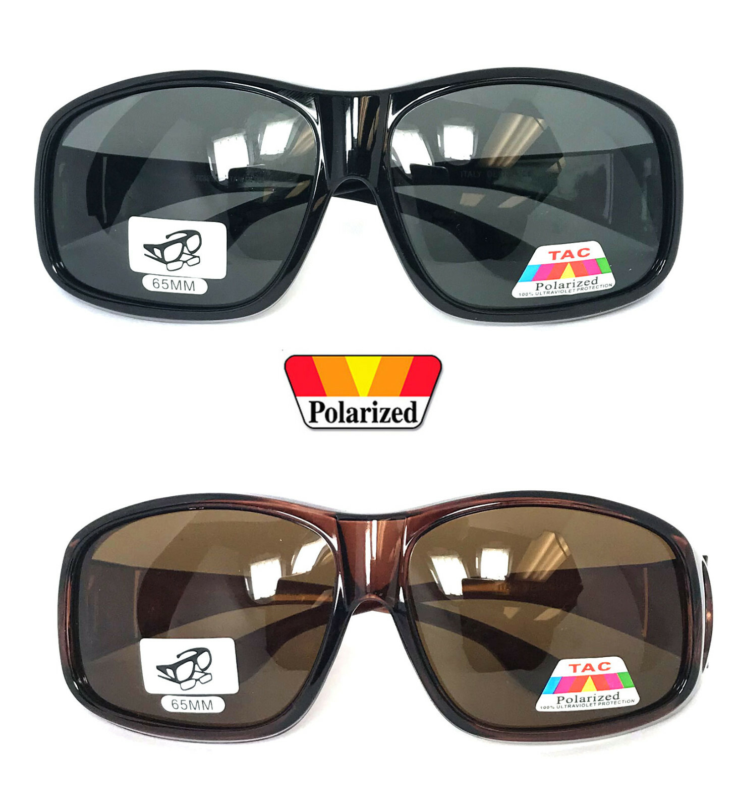 LARGE FIT OVER PRESCRIPTION GLASSES POLARIZED SUNGLASSES COVER ALL WRAP AROUND