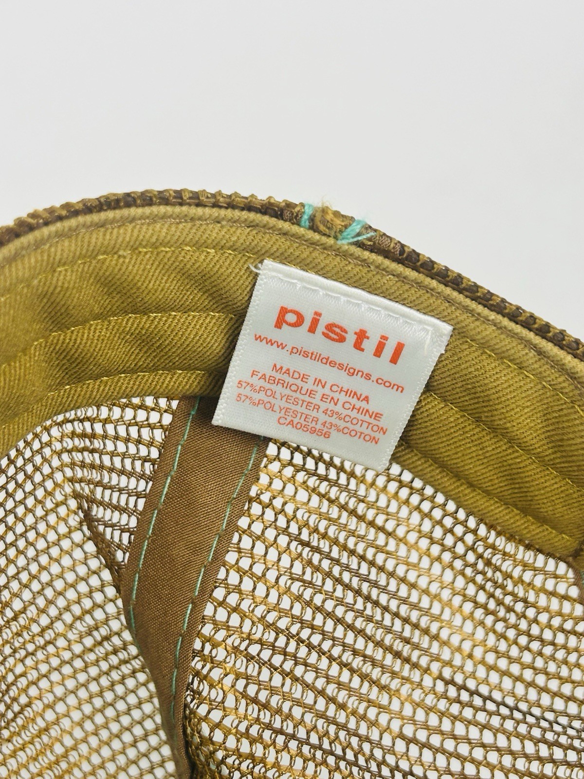 Pistil Brown Mint Green Mesh Back Trucker Hat Snapback Women’s