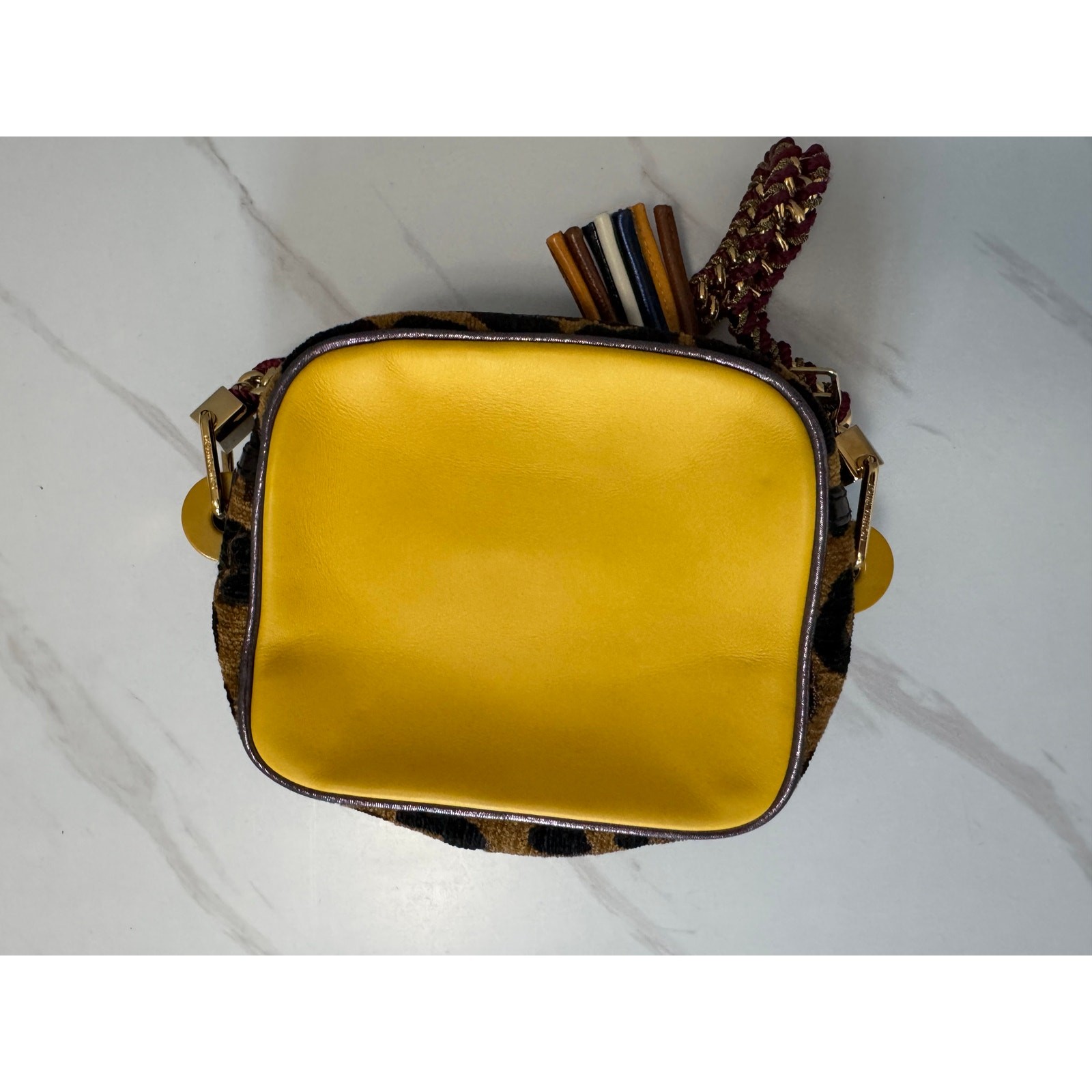 Vintage Louis Vuitton Limited Edition Savane Flight Mini Bag Yellow Leopard