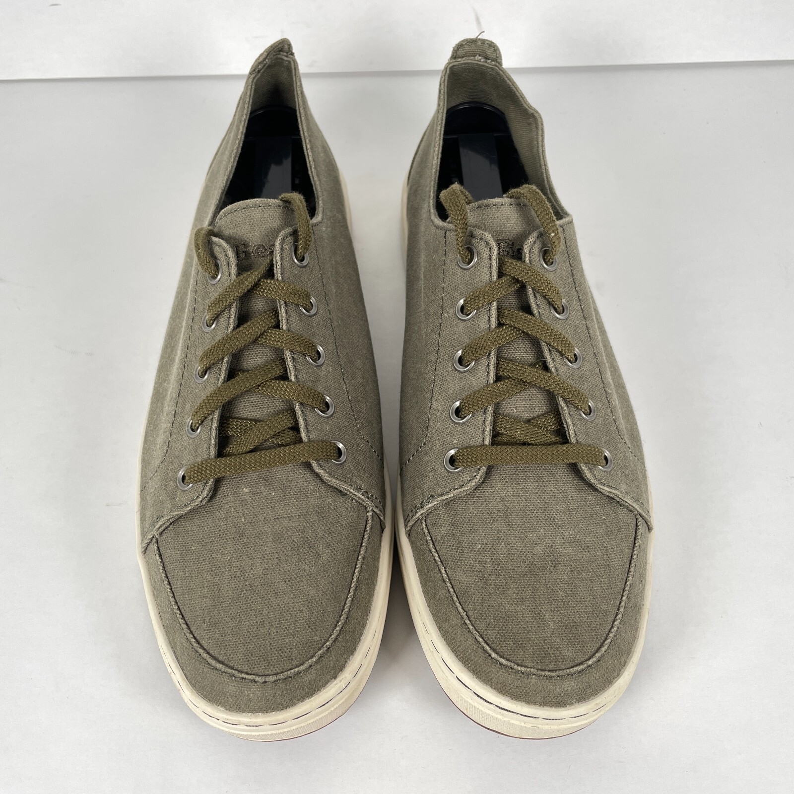 LL Bean Campside Loafers Womens Size 9.5 M Olive Green Canvas Casual Shoes