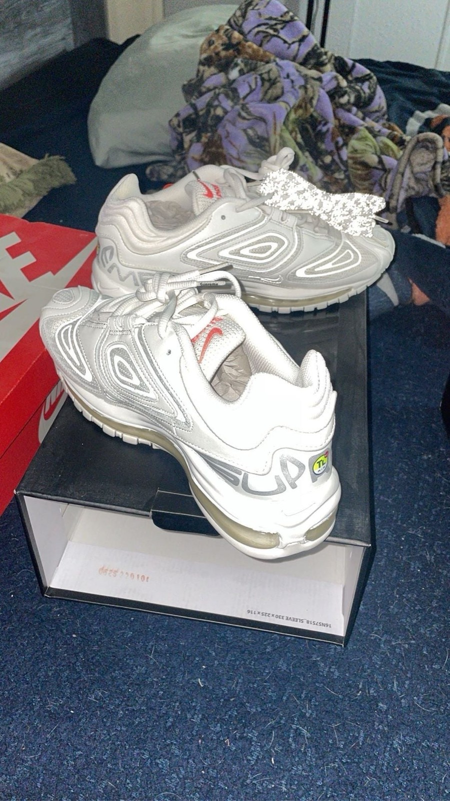 Nike x Supreme Air Max 98 TL SP White Sail Metallic Silver