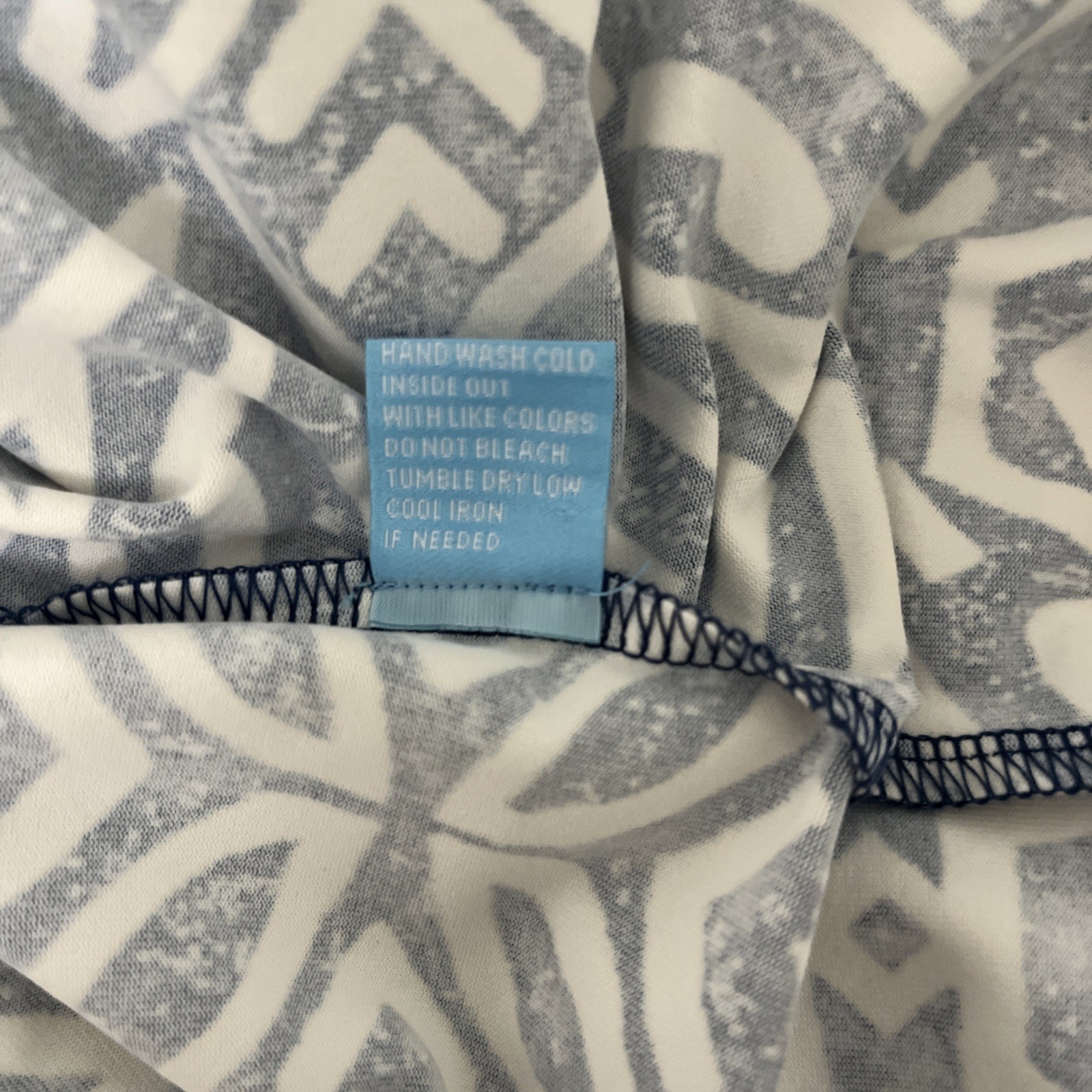 J McLaughlin Catalyst Catalina Cloth Blue Nile Geo Jersey Shift Dress XL