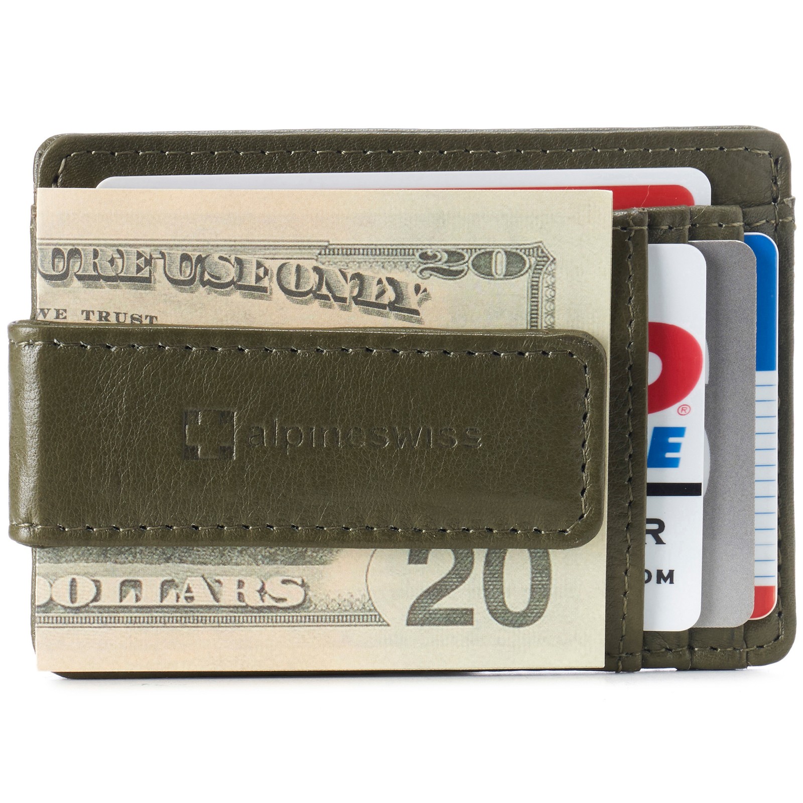 Alpine Swiss Mens RFID Safe Magnetic Money Clip Wallet Slim Front Pocket Wallet