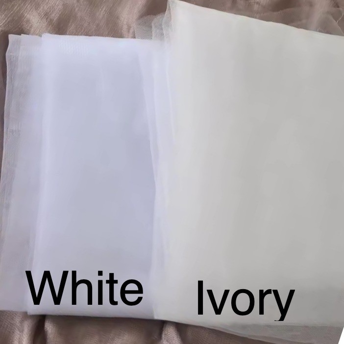 New Long Ivy Leaf Trim Bridal Veil Wedding Lace Floral Ivory White 78 inches