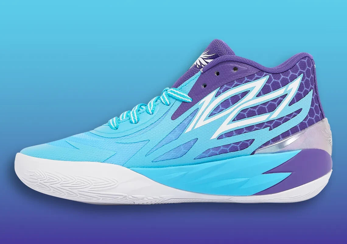 Puma MB.02 US 14 Men’s Purple Blue White Basketball LaMelo Ball 379779 01 New