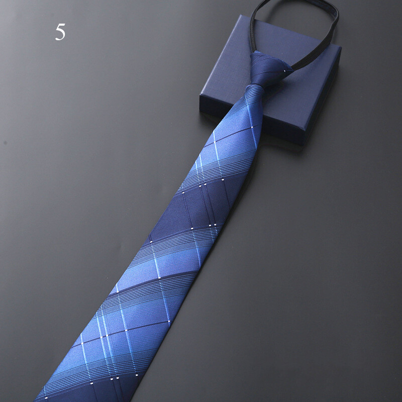 Lazy Men’s Zipper Necktie Solid Striped Casual Business Wedding Zip Up Neck Tie✔