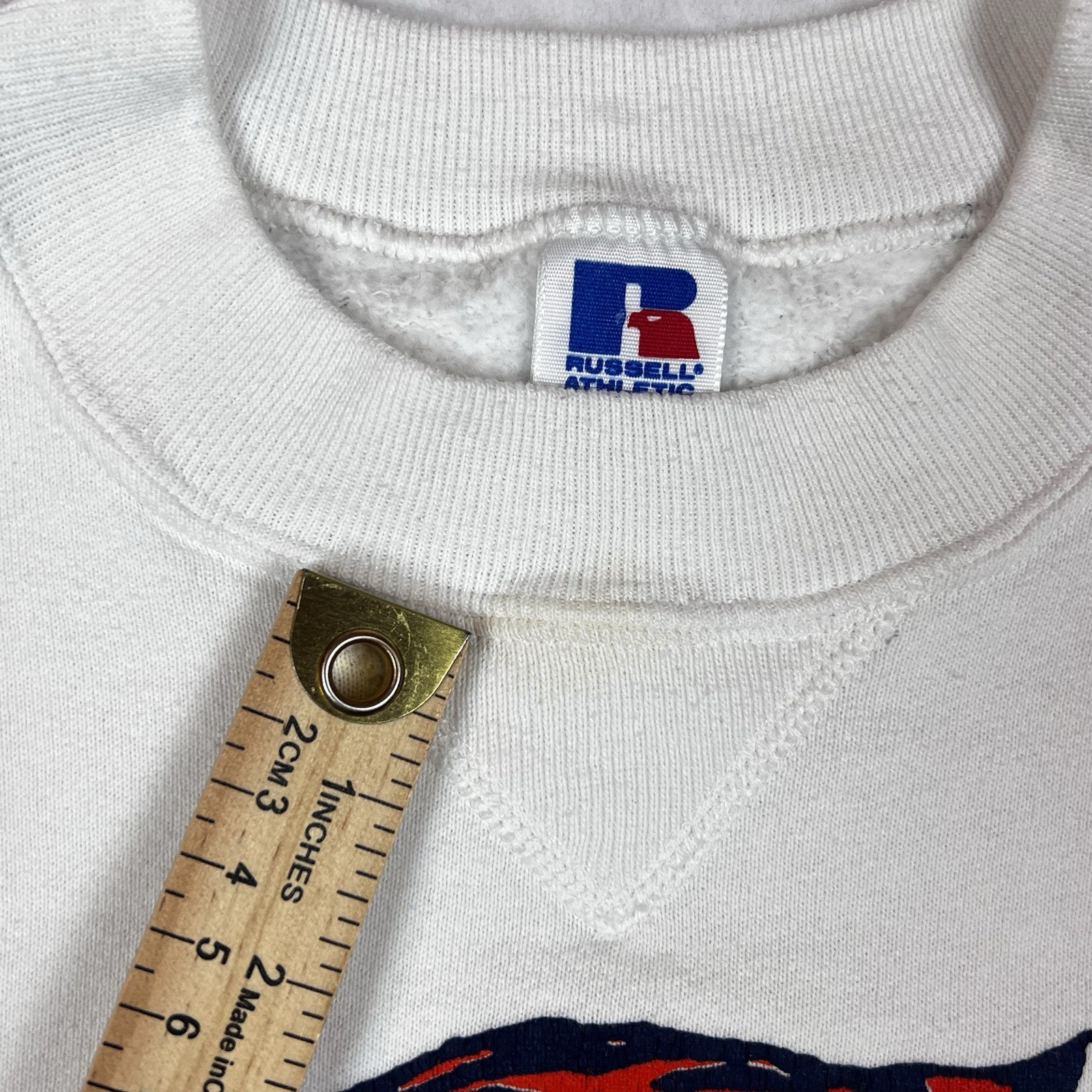 Vintage 80s Auburn Tigers Russell Wrap Around 2-Sided Sweatshirt Sz Medium USA