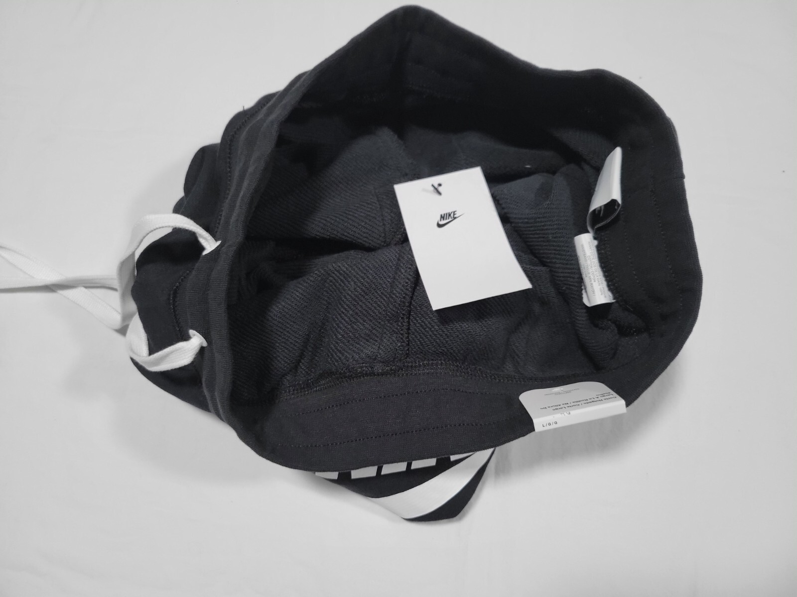 Nike Mens Sportswear Alumini Shorts Soft French Terry DX0502-010 Black-white