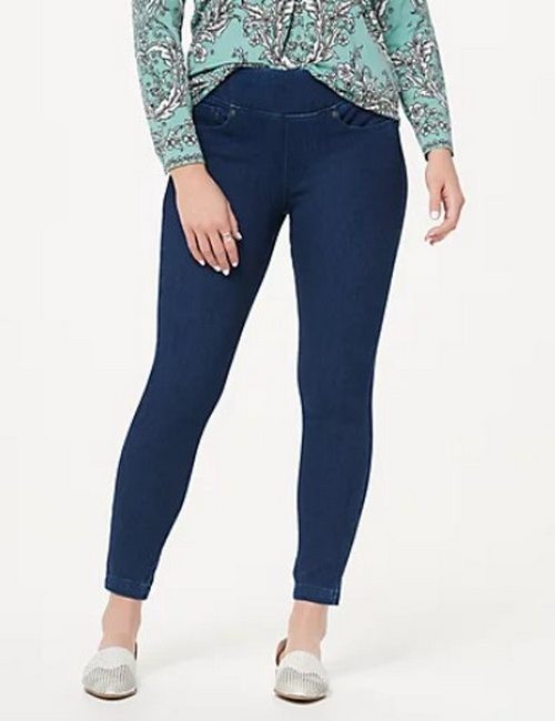 Belle Kim Gravel White Petite Flexibelle Back Zip Jegging Jeans New
