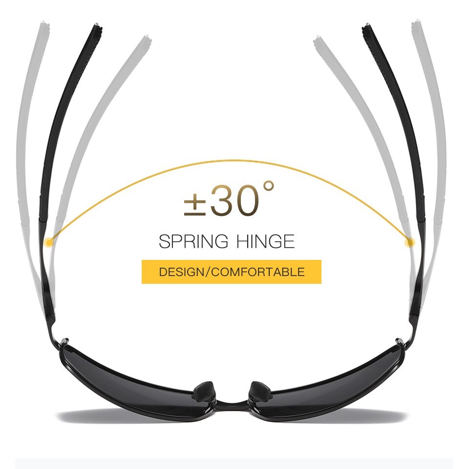 Photochromic Sunglasses Men Ultra Lightweight Rectangular Polarized Glasses