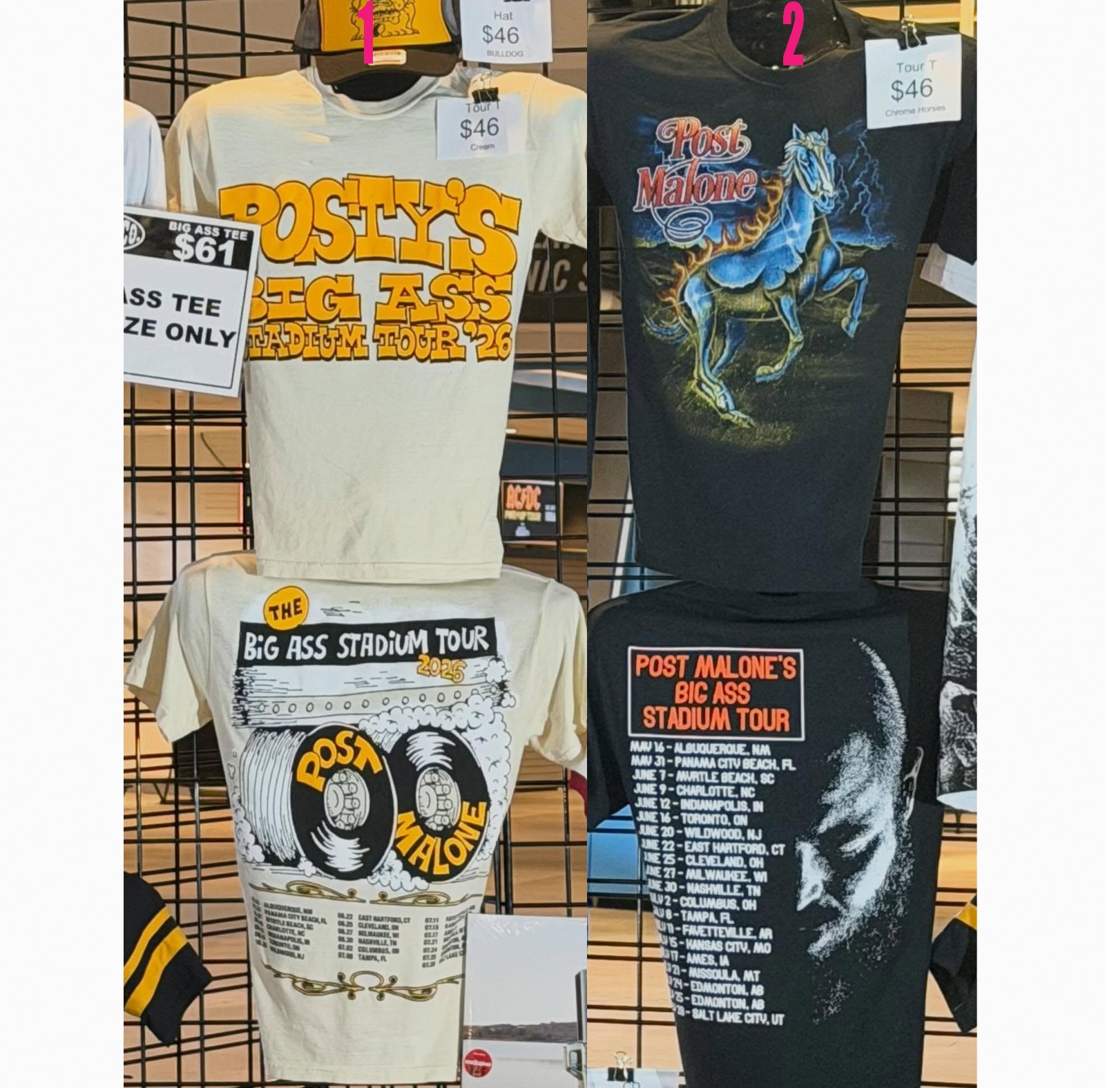 Post Malone The Big Ass Stadium Tour Merch 2026 T-Shirt Reprint