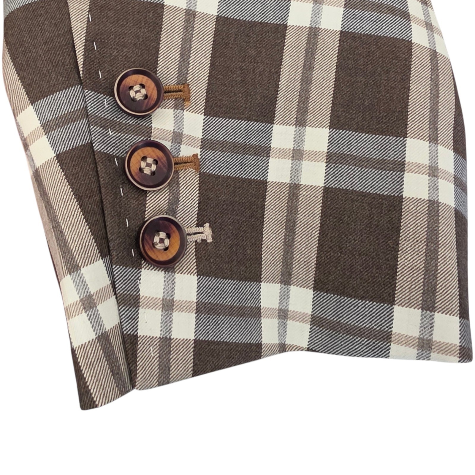Bespoke Blazer 40L Wool Silk 4 Seasons Full Canvas Working Cuff Checked
