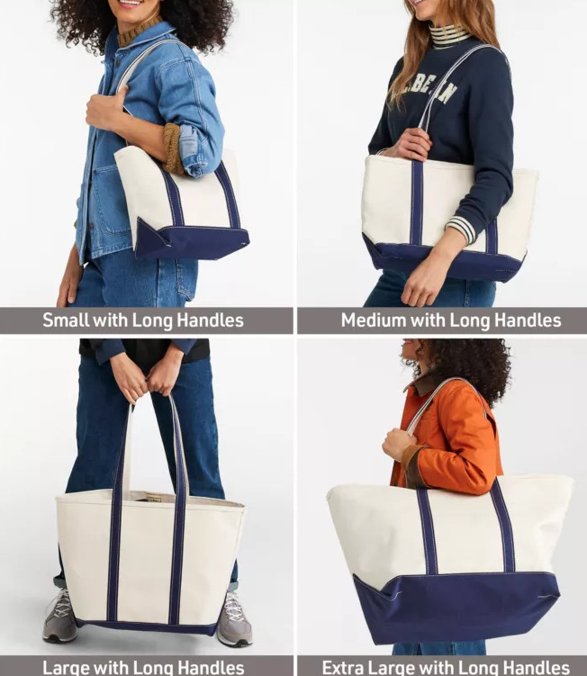 L.L.Bean Boat and Tote, Zip-Top, Large – Blue
