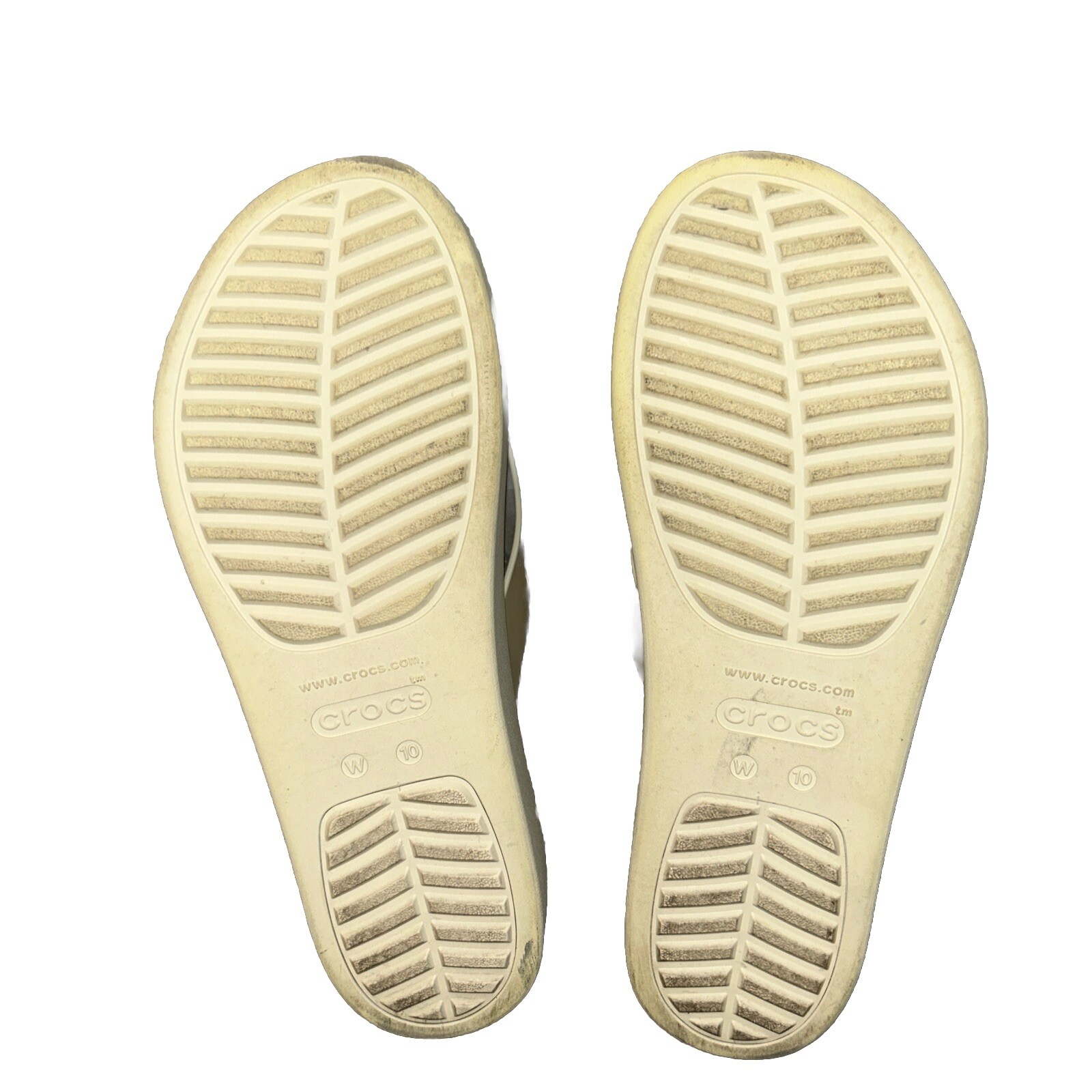CROCS LITERIDE BROOKLYN FLIP Size 10 Sandals 1.7″ Wedge Heel