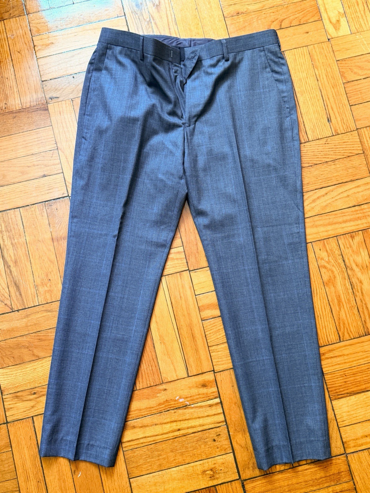 J.CREW Men’s Ludlow Suit Gray Blue Plaid 42R 33×28.5 Brand New With Tags Unworn