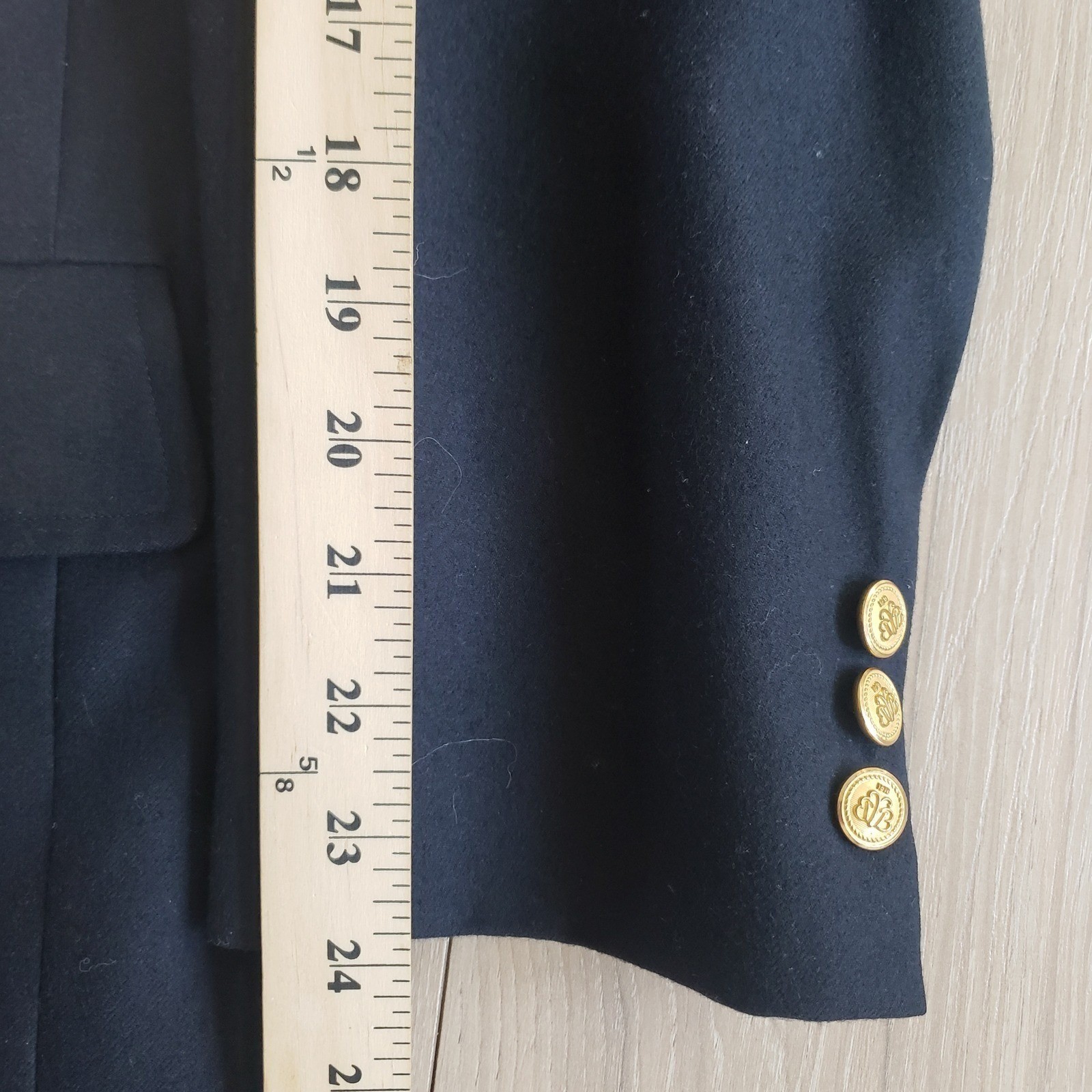 Brooks Brothers Blazer Mens 42L Navy Vintage Gold Buttons Union Made in USA