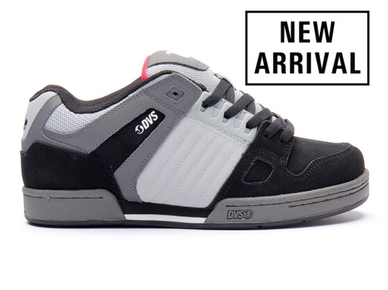 Mens DVS Celsius Skate Shoe Black Grey Charcoal Nubuck