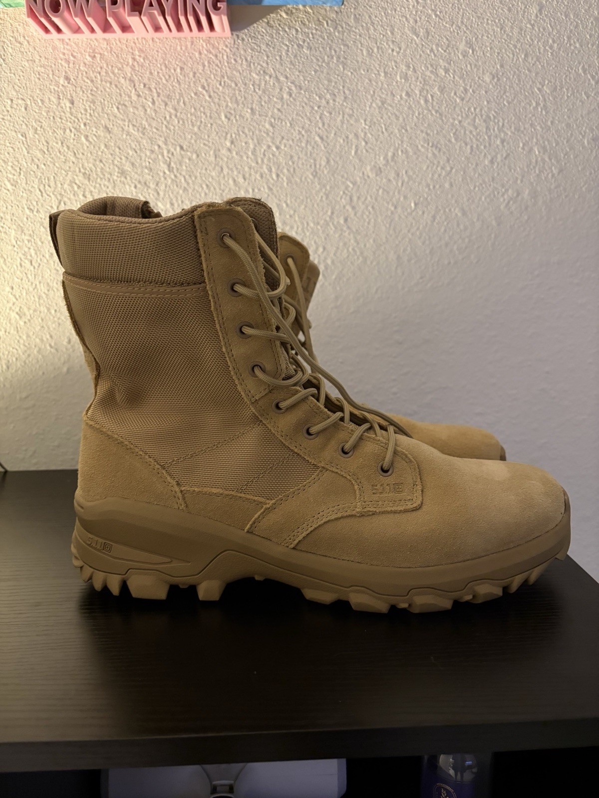 12337 5.11 Tactical Speed 3.0 8” Side Zip Boots US 14 R Coyote