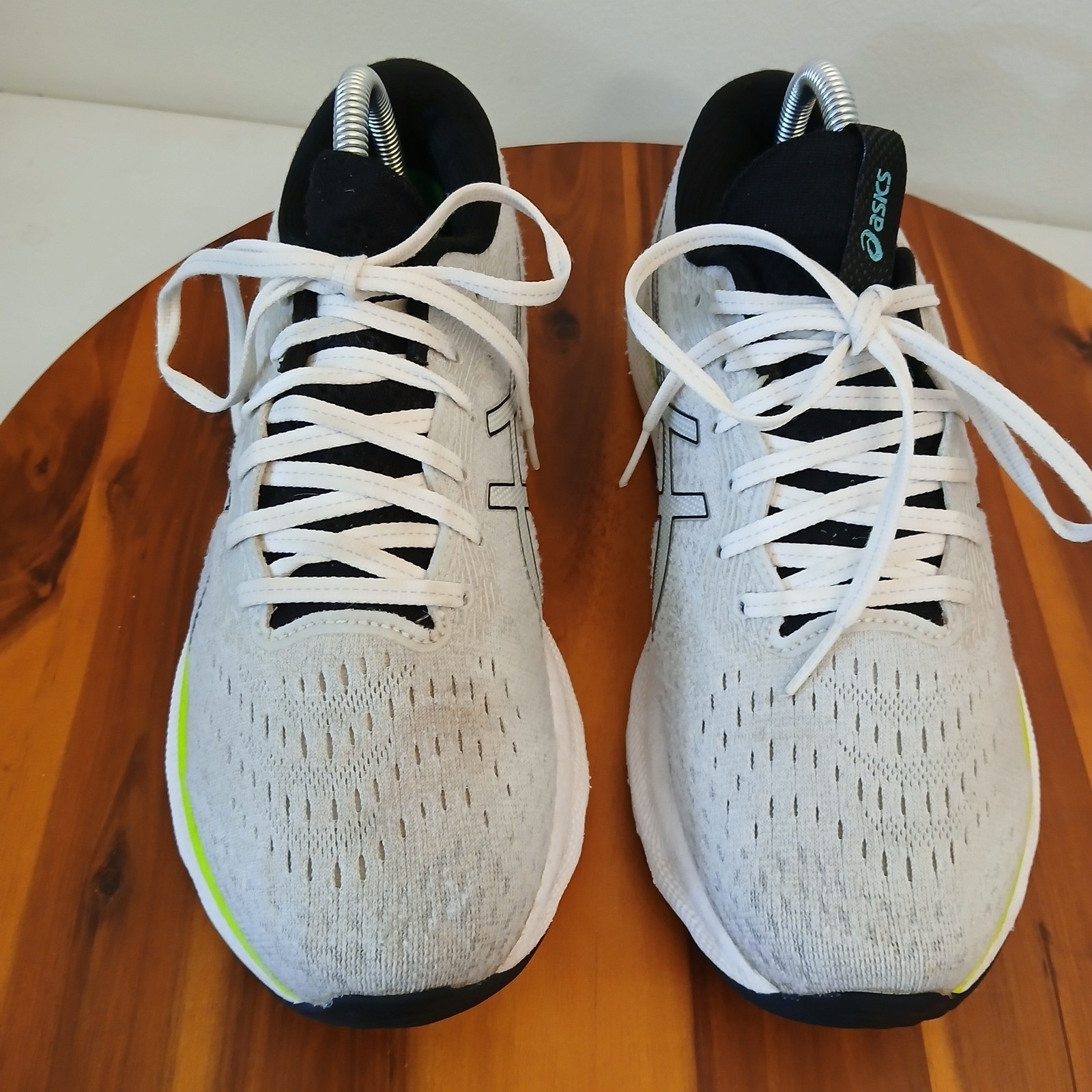 ASICS Gel-Cumulus 24 Mens 8 Grey Lime Running Shoes Sneakers 1011B359