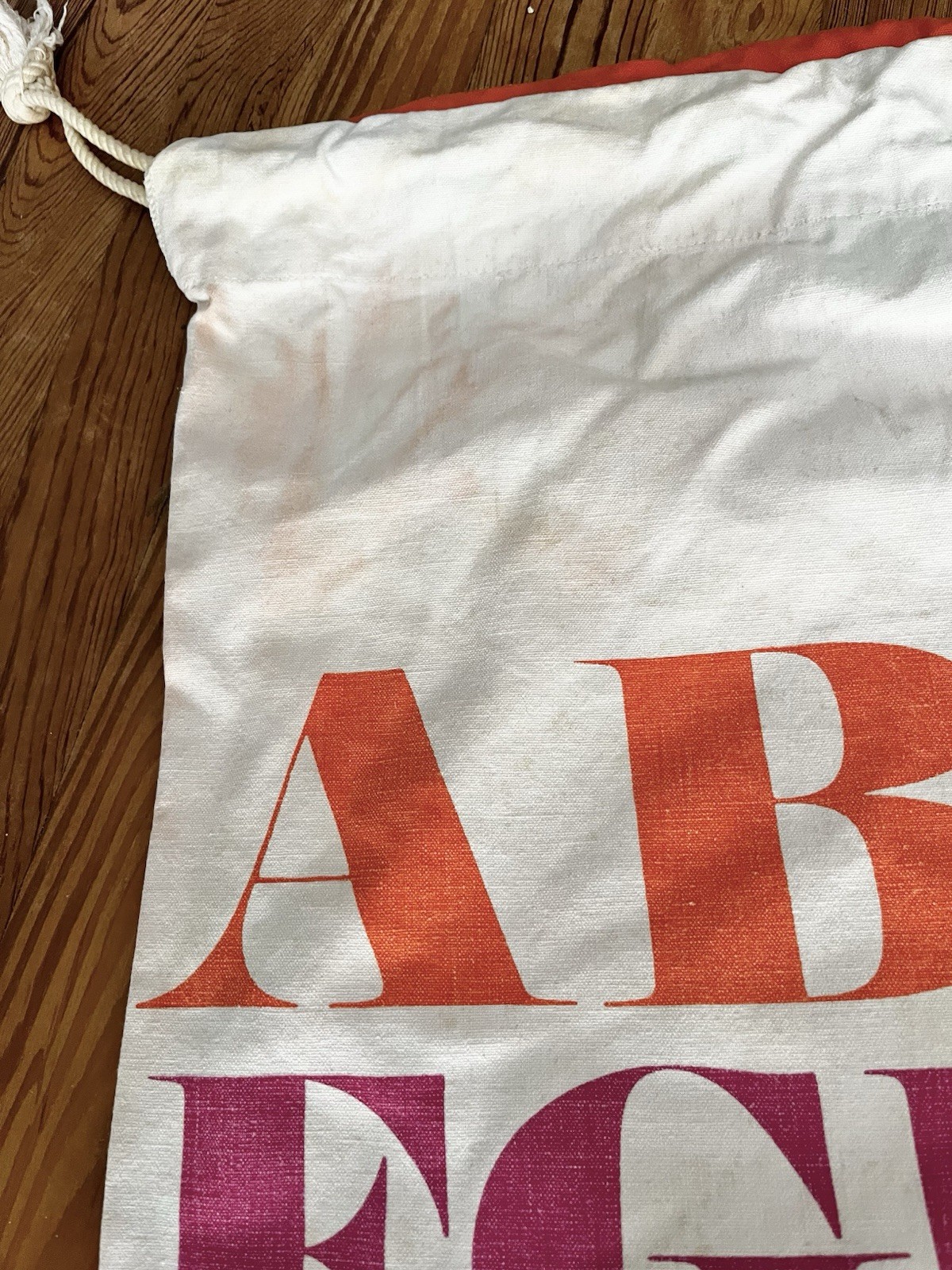 Vintage Scuda Retro Alphabet Typography Laundry Bag