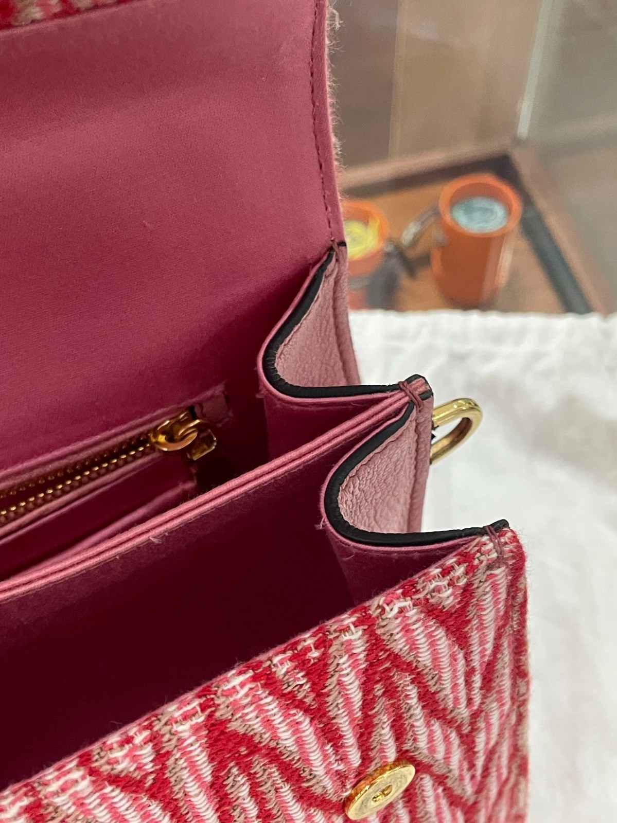 Miu Miu Mini Sunflower Gem Shoulder Bag Pink Leather Italy