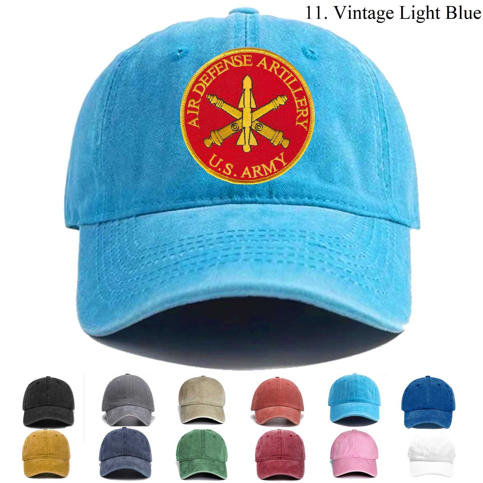 Embroidered Hat Air Defense Artillery, Veteran Cap, Trucker Hat, Baseball Cap
