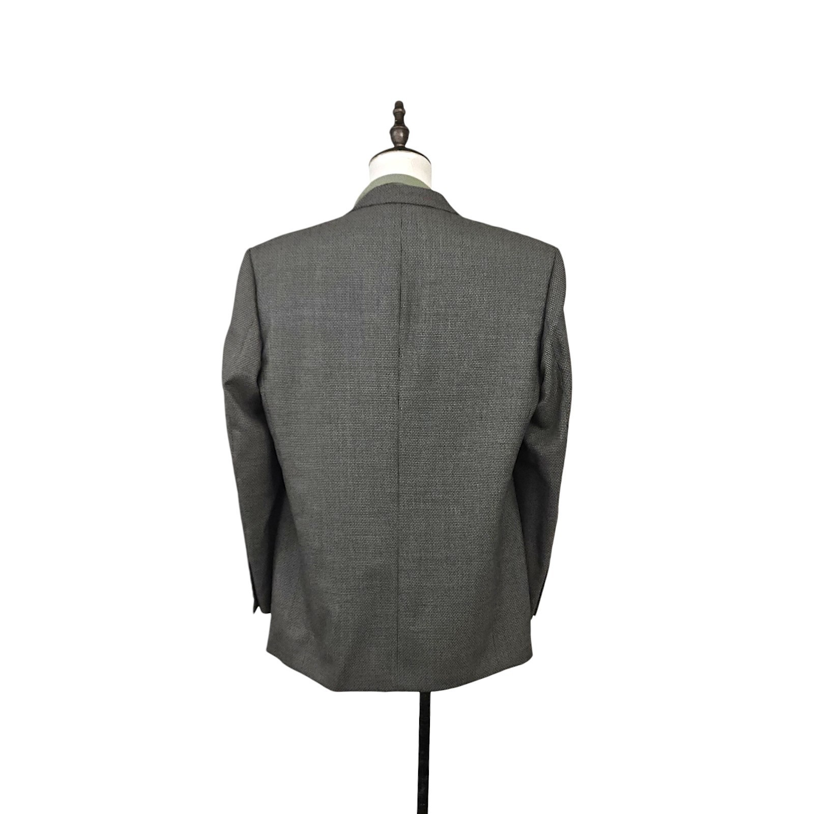 Yves Saint Laurent YSL Mens 44 L Blazer Sport Coat Jacket Woven Worsted Wool
