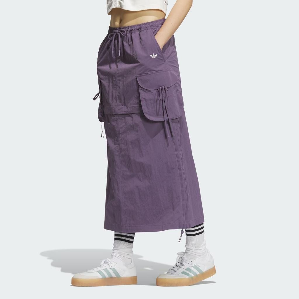 adidas Originals Cargo Multi-Pocket Work Skirt Dark Violet US XS Asia S KB8963