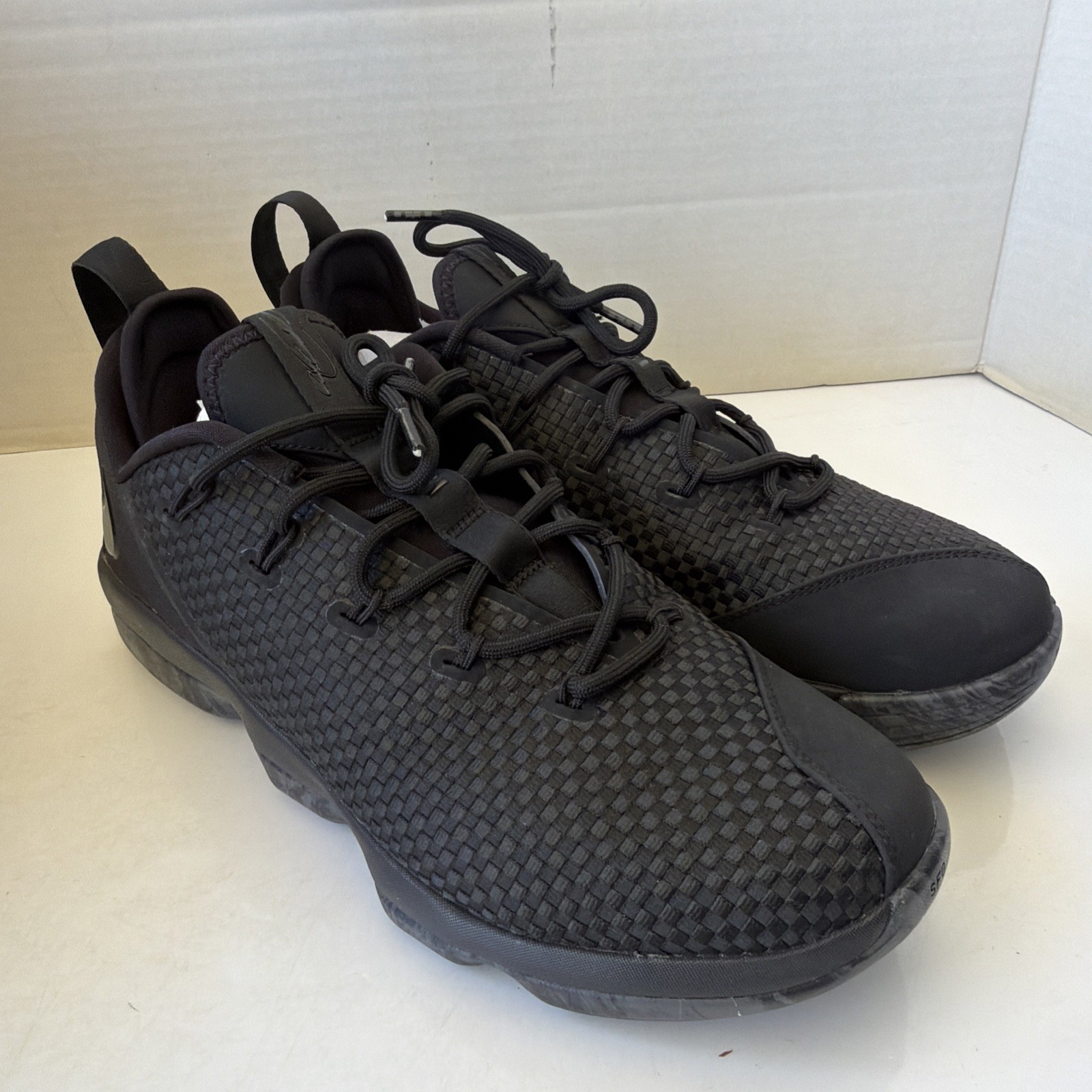 Nike LeBron 14 Low Triple Black 878636-002 Basketball Shoes Men’s – Sz 13 -READ