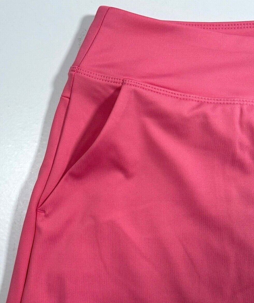 New Tommy Bahama Golf Tennis Skort Skirt L XL Blush Pink Solid Side Pockets O1