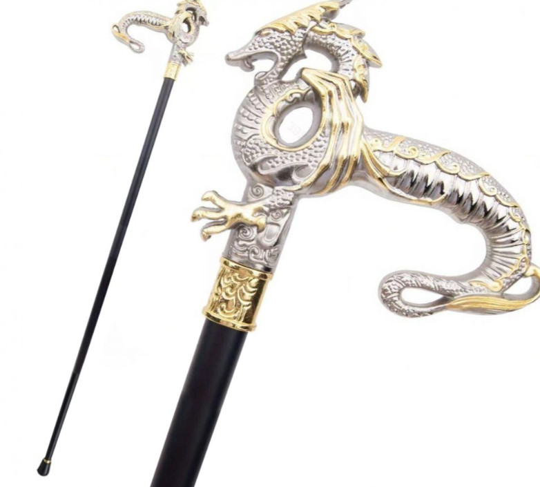 36″ Snake Eye Tactical Intricate Dragon Walking Cane